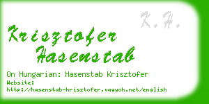 krisztofer hasenstab business card